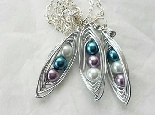 Custom Pea Pod Mother's Necklace