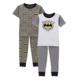 Toddler Boys' Batman 4-pc. Pajama Set - Gray/ White