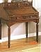 All new item Drop leaf secretary desk with turned legs and antiqued brass hardware