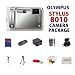 Olympus Stylus Tough-8010 Digital Camera (Silver) Digital Camera HUGE PACKAGE including 8GB SD Memory Card + Memory Card Reader + Extended Life Replacement Battery + AC/DC Battery Charger + Carrying Case + Tripods + Floating Strap AND MORE!