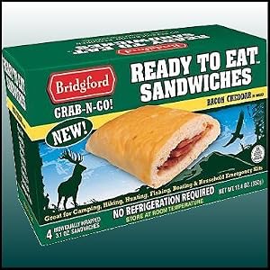 Bridgford's Grab-N-Go Ready To Eat Sandwiches - Bacon and Cheddar Cheese - Box of 4... by Grab-N-Go