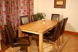 CLARENCE 6FT OAK DINING TABLE & 6 LEATHER CHAIRS C40