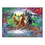 Melissa & Doug RIVER RUN 300 PC JIGSAW PUZZLE Horses