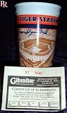 Detroit Tigers Mickey Lolich Autograph on Tiger Stadium Cup