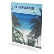 Deflect-O Classic Image Stand-Up Double-Sided Plastic Sign Holder, 8-1/2W X 11H, Clear (DEF69201)