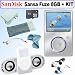Sandisk Sansa Fuze 8GB MP3 Video Player Silver and Deluxe Accessory Outfit