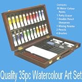 Review oasis 4910200 / 35 Piece Water Colour - Quality Wooden Boxed - Art Set
