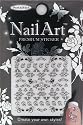 Nail-Art Sticker Floral Design NSA-12-Black