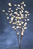 Flower twigs, 96 White bulbs, Fabric petals