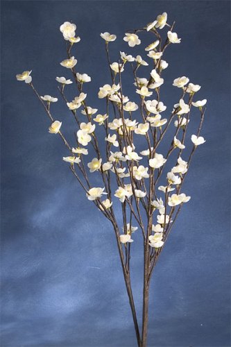 Flower twigs, 96 White bulbs, Fabric petals - 3362-200 - made by Konstsmide