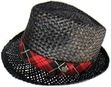 CHRISTYS CROWN SERIES JAMAICAN ME CRAZY 100% STRAW REX TOYO FEDORA PUNK ROCK GOLF LIMITED EDITION BLACK