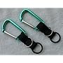 (2) Water Bottle Holders W/ Green Aluminum Carabiner Attachments