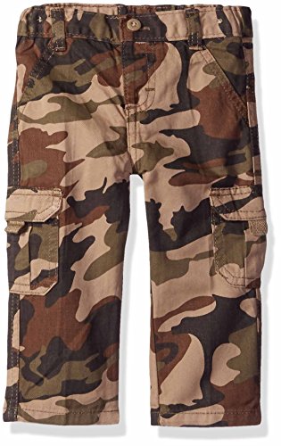Wrangler Authentics Toddler Boys' Cargo Pant, Dark Khaki Camo, 3T