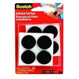 Buy 3M Scotch 758ES Self-Stick Felt Pads 1-1 16-Inch Black, 6-Pack by 3M