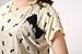 VENTELAN Women's Novelty Dogs Pajamas Bowknot Short Sleeve Sleepwear Nightwear
