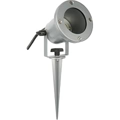 Gartenstrahler mit Erdspiess silber GU10