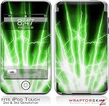 iPod Touch 2G & 3G Skin and Screen Protector Kit - Lightning Green