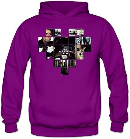 Huma Women's Rockford File Heart Long Sleeve Leisure Pullover L Purple