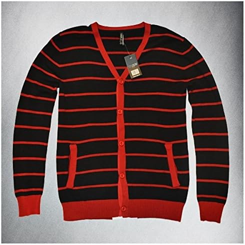 G Zap Men's V-Neck Button Up Long Sleeve Cardigan(MENTOP-CGN,REDA1-2XL)