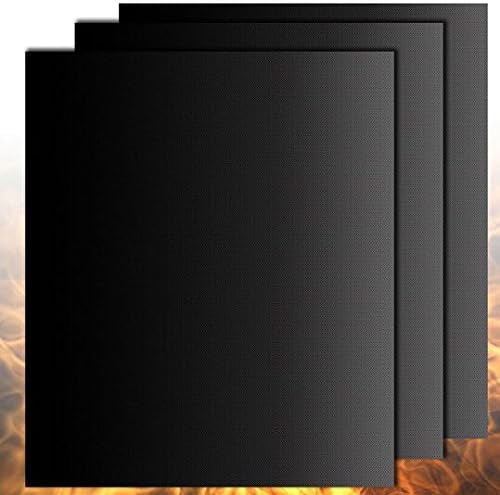 ZETOLL BBQ Grill Mat - Set of 3 Extra Thick Reusable Nonstick BBQ Grilling Mats - 15.75 x 13 Inch