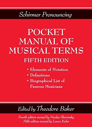 By Schirmer Schirmer Pronouncing Pocket Manual of Musical Terms (5th Edition) [Paperback]
