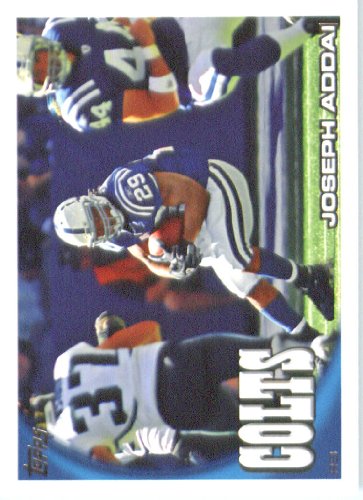 2010 Topps NFL Football Card # 310 Joseph Addai - Indianapolis Colts - NFL Trading Card in a Protective ScrewDown Case!