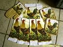 ROOSTER 8 PIECE, 4 KITCHEN TOWELS,OVEN MITT,2 POTHOLDERS AND DISH TOWEL