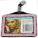 New Rhinestone Crystal Bling Horizontal Badge Holder PICK A COLOR!!! (Pink)