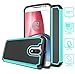 Moto G4 Case, Moto G4 Plus Case, Style4U Shock Absorption Dual Layer Hybrid Armor Protective Case Cover for Motorola Moto G4 / Moto G4 Plus with 1 Style4U Stylus [Teal]