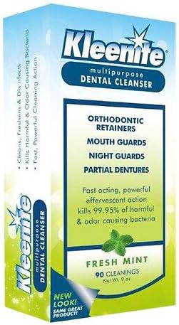 kleenite Multipurpose Dental Cleanser, 90 cleanings, Fresh mint 9 fl oz (Pack of 4)