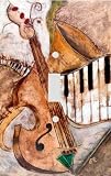 Cubism Art Instruments Decorative Switchplate Cover