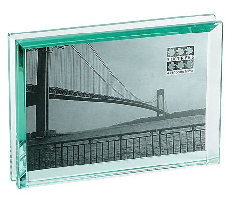 Sixtrees Emerald Cut Inward 4-Inch by 6-Inch Vertical Photo Frame