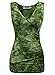 DJT Womens V Neck Faux Wrap Ruched Side Tank Top