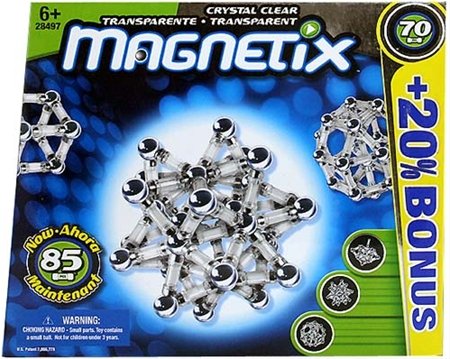 Magnetix Crystal Clear - 85 Pieces