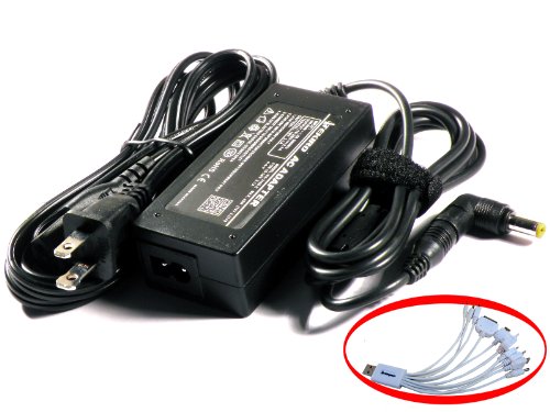 iTEKIRO Netbook AC Power Adapter Laptop Charger for Acer Aspire One KAV60 P0VE6 P1VE6 PAV01 PAV70 ZH9 ZE6 + iTEKIRO 10-in-1 USB Charging Wire
