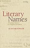 Literary names : personal names in English literature