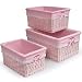 Baby : 3-pc. Basket Set with Pink Liners