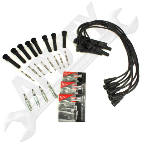 APDTY Tune Up Kit Includes 16 OEM Spark Plugs 16 Ignition Wires & COP