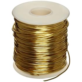 Brass 260 Wire, 1lb Spool, Yellow Brass, 20 AWG, 0.0320" Diameter, 336' Length (Pack of 1)