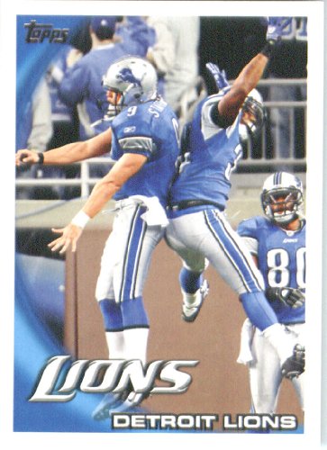 2010 Topps NFL Football Card # 117 Matthew Stafford TC - Detroit Lions (Team Card) NFL Trading Card in a Protective ScrewDown Case!