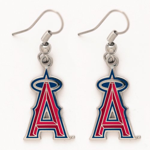 LOS ANGELES ANGELS OFFICIAL SILVER LOGO EARRINGS