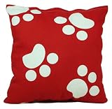 Red Pedi-Paws Pillow Sham