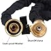 Expandable Garden Hose 25 Feet Strongest Expandable Hose With All Brass Connectors 9 Pattern Spray Nozzle High Pressure - Resistance Latex - Black
