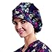 Outsport Print Bouffant Scrub Hat Surgical Caps Cotton for Women