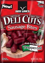 Jack Link's Deli Cuts, Sausage Bites, Pepperoni, 4-Ounce Packages (Pack of 8)