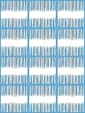 Reusable Vinyl Drink Labels - Holiday Stripe Blue and Silver Theme By MyDrinkLabel