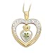 Diamond Blessings Four-Leaf Clover Pendant Necklace: Heart-Shaped Irish Jewelry Gift by The Bradford Exchange
