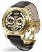 Perigaum Transatlantic Automatic Skeleton Gold Tone Watch - Black Dial - 0605GS