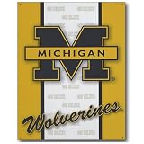 Nostalgic College & University Tin Sign : University of Michigan Wolverines