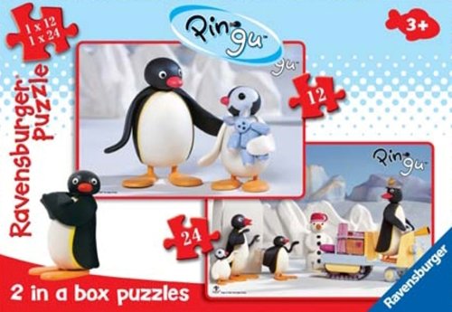 Childrens Toyshop  Toys : Ravensburger Puzzle 2 in a Box 12 and 24 Pieces Pingu